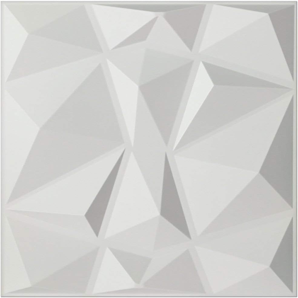 15Pack 3D Wall Panels Diamond Textured Wall Tiles PVC Waterproof 11.8 * 11.8IN 3D Wall Panel for Gaming Room,Living Room,Tv Background,Kitchen,Washroom and More