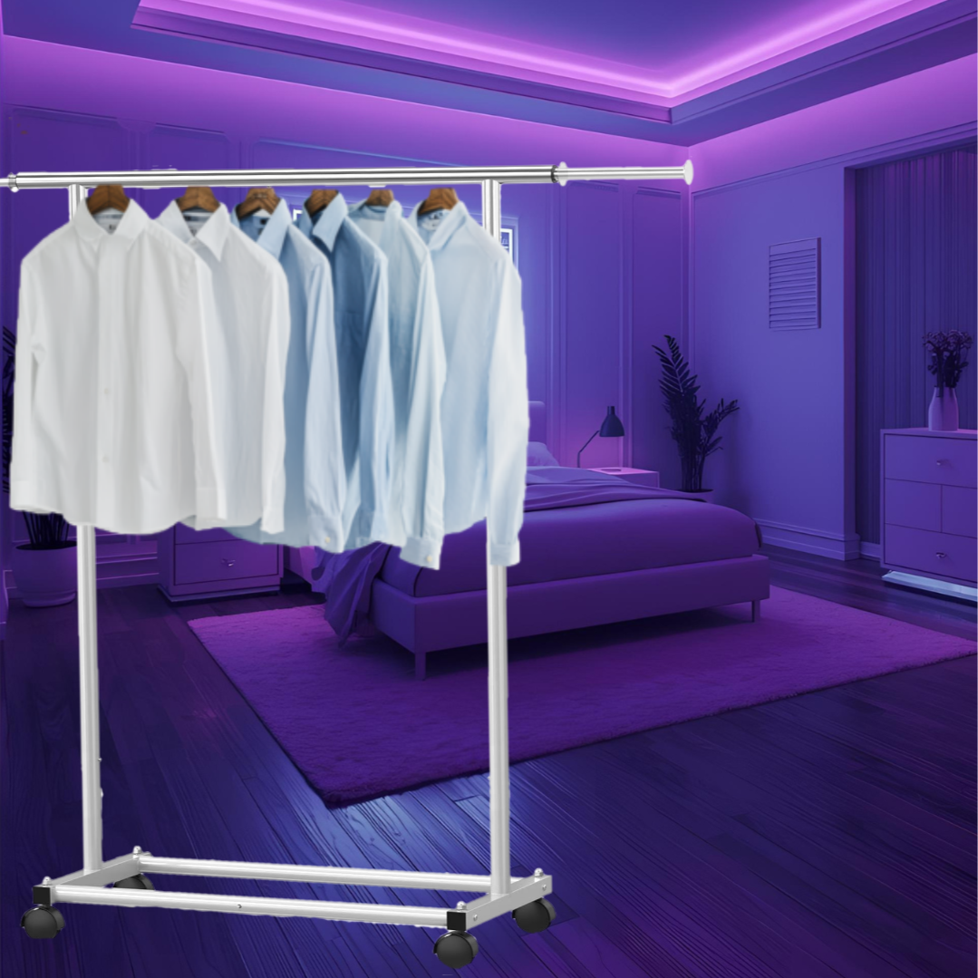 Chill Vibes Clothing Rack, Silver